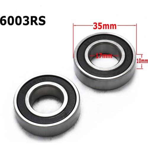 2pcs Good Quality Bearing Seal 6003RS Miniature Flange Bearing Motorcycle Accessories Free Shipping