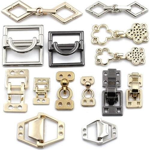 5 Pairs/lot Fine Zinc Alloy Buckle Buttons For mink fur coat windbreaker invisible button Diy sewing accessories Combined Button