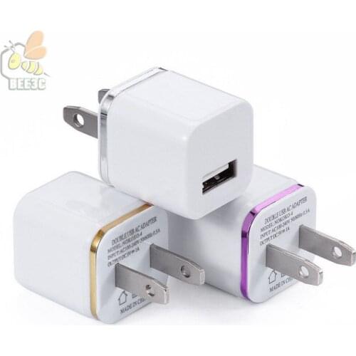 1A US Plug Matel edge AC Power Adapter Home Travel Wall single port USB Charger for iPhone 5 6 7 plus for Samsung HTC HUAWEI 300