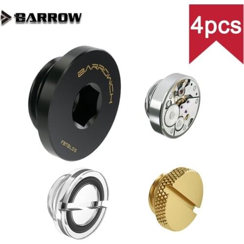 Barrowch Stop Water Inner Hexagonal Plug Computer Water-cooled Lock Water To Prevent Leakager 1-shaped Lock Barrow 4PCS