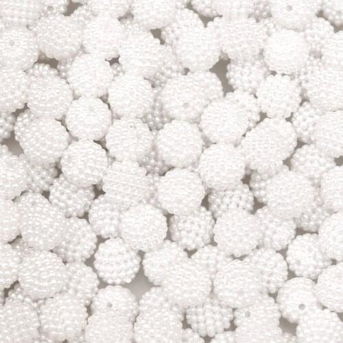 50Pcs White Waxberry Pearl Beads For Jewelry Marking Charm Bracelet Needlework Accessories Jewelry Finding Decoration 10-15mm