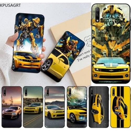 Bumblebee Convertible Sports car Silicone Black Phone Case For Huawei Nova 6se 7 7pro 7se honor 7A 8A 7C Prime2019