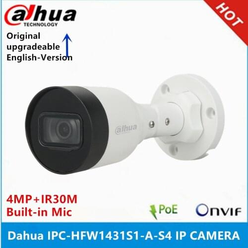 Dahua IPC-HFW1431S-S4 4MP outdoor IP Camera WDR IR30M Night Vision IP67 POE P2P Mini-Bullet Camera
