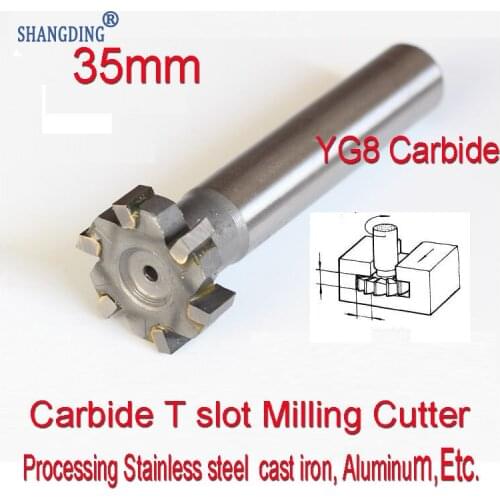 35*3*4*5*6*8*10*12*14*16mm Petiole 16mm Carbide T slot Milling cutter Processing Stainless steel cast iron, Aluminum, Etc