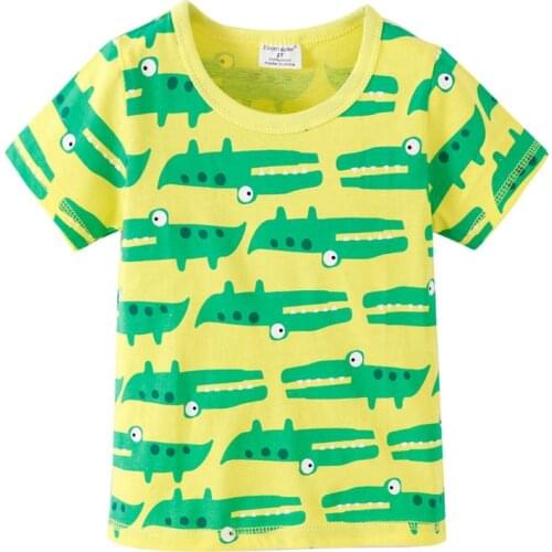 Funnygame Toddler Summer T shirts Cartoon Printed New 2020 Baby Cotton Clothing Casual Tees Tops Boys T shirts