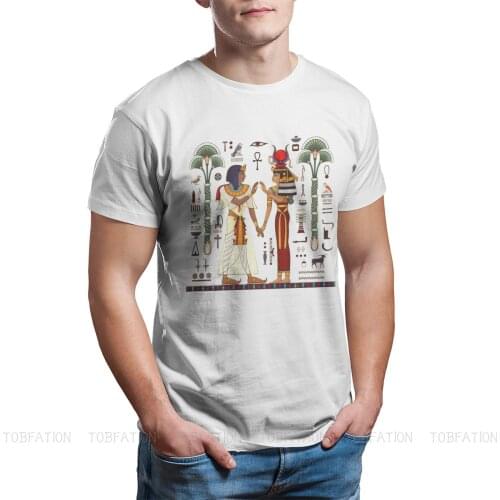 Egyptian Ancient Egypt Culture Hieroglyph And Symbolancient Culture Sing And Symbol Men T Shirt Big size Cotton Vintage TShirt