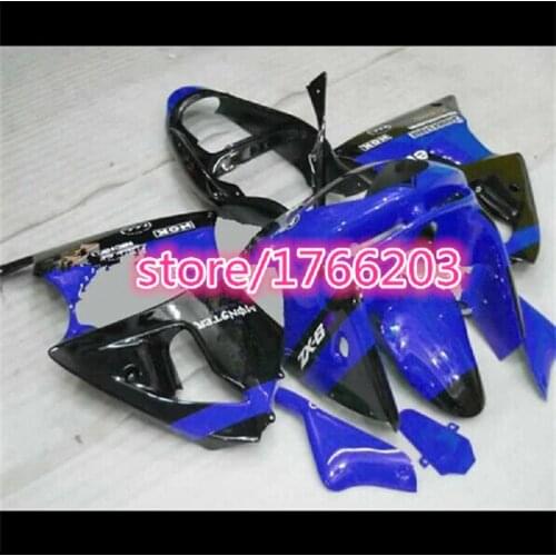 Custom Fairings for KAWASAKI Ninja ZX-6R 98-99 ZX 6R 1998-1999 ZX6R 98 99 ZX 6R 1998 1999 Blue Black Fairing kits