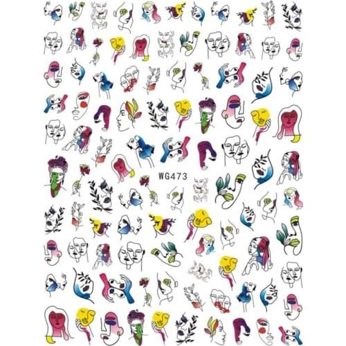 Fashion Nails Art Manicure Back Glue Decal Decorations Design Nail Sticker For Nails Tips Beauty