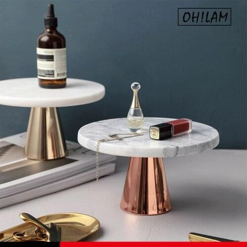 Marble Cosmetic Stations Storage Tray Makeup Organizer Shelf Vanity Organizer Rack for Dresser Bathroom Vanity Counter Tops