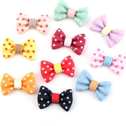 New Kawaii Polka Dots Resin Cabochons DIY Jewelry Ornament Accessories Embellishments Scrapbooking Patch Sticker 20pcs 23*14mm