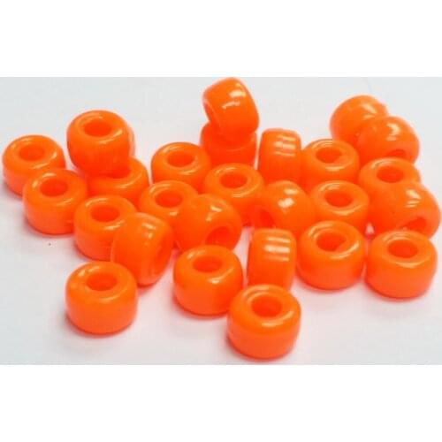 Wholesale 1000pcs orange per bag bulk round shape CO030 Charms Loose 9mm Color Pony Beads for girl school science home crafts