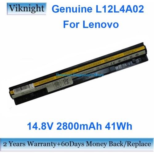 Genuine L12L4A02 Battery For Lenovo G510S G500 G400 L12L4E01 L12M4A02 L12M4E01 4INR19/66 Laptop Battery 14.8V 2800mAh 41Wh