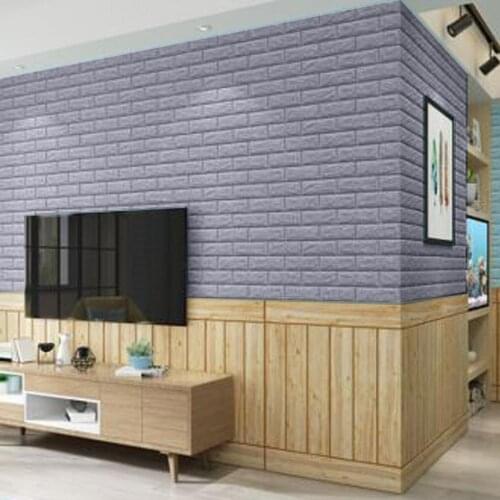 PE Foam 3D Wall paper Safty Home Decor Wallpaper DIY Wallpaper Brick Living Room Kids Bedroom Decorative Sticker