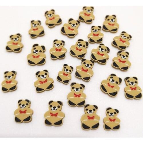 20g Bear Polymer Hot Soft Clay Sprinkles Animal Tiny Cute plastic klei Mud Particles 8mm