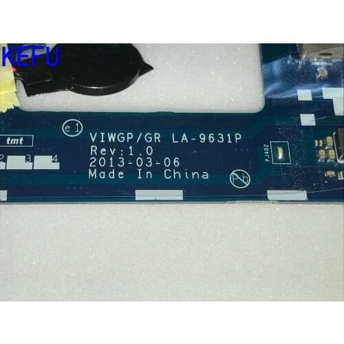 KEFU ,stock.VIWGP /GR LA-9631P Laptop Motherboard for Lenovo G500 Notebook PC WITH ONBOARD VIDEO CARD(qualified ok)