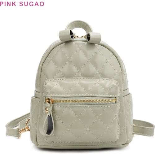 Pink Sugao backpacks leather backpacks women travel backpack small backpack bookbag laptop backpack purse outdoor shoulder bag