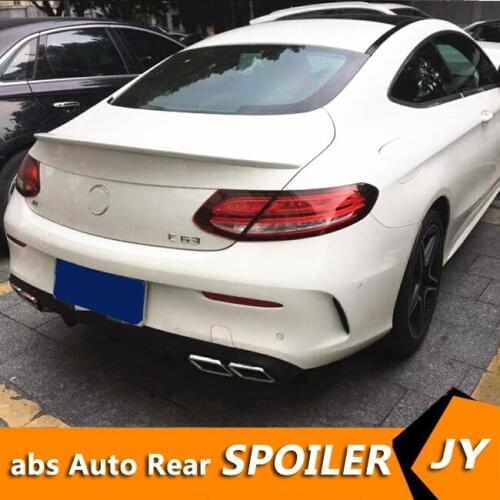 For Benz W205 C-class coupe Spoiler ABS Car Rear Wing Spoiler For Benz W205 two DOOR C180 C250 C350 C63 coupe Spoiler 2017
