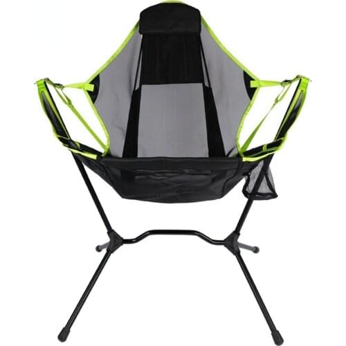 Ultralight Swinging Moon Chair Folding Rocking Recliner for Auto-reclining Camping Fishing Portable Outdoor Picnic Tools
