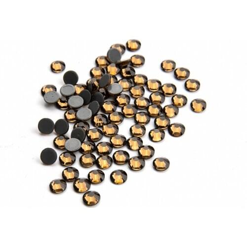 All Sizes Smoked Topaz Hot Fix Rhinestone Thermal Adhesive Wedding Dress Strass Hotfix DIY Flatback Rhinestone For Clothes