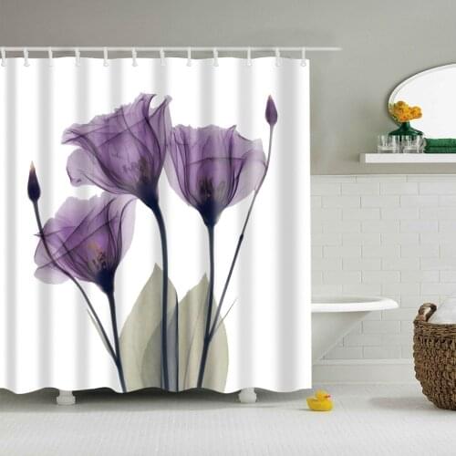 Colorful Flower Rose Dandelion Shower Curtains Bathroom Curtain Frabic Waterproof Polyester Bath Curtain Cortina Ducha