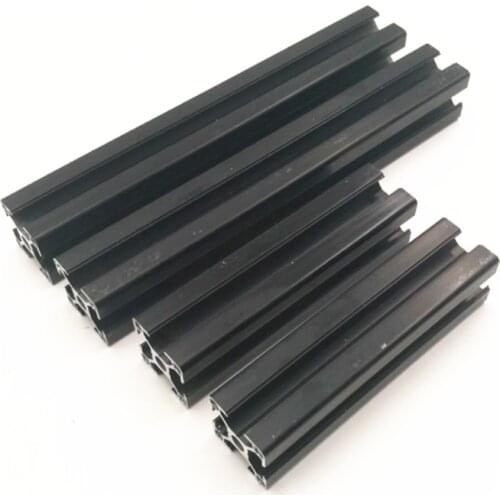 1set Prusa i3 MK3 Black anodized Aluminum extrusions kit for Prusa i3 MK3 Y frame M5 tapped drill