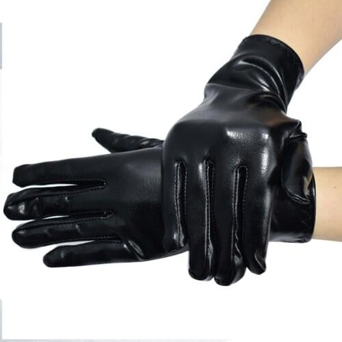 1Pair Non-slip Patent Leather Gloves Cosplay Gloves Military Parade Etiquette Performance Gloves Gloves Mens And Womens Gloves