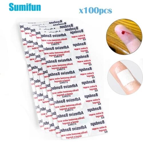 100Pcs Waterproof First Aid Bandage Breathable Round Band Aid Hemostasis Cushion Adhesive Wound Dressing Emergency Plaster C2035