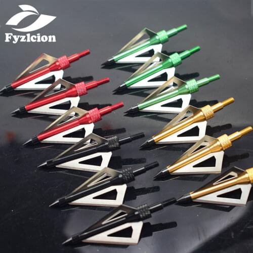 Hunting Arrow Bolts Tips 110 Grains Arrow Points Arrowheads Blades 3 Fixed Blades For Compound Bow Crossbow Archery