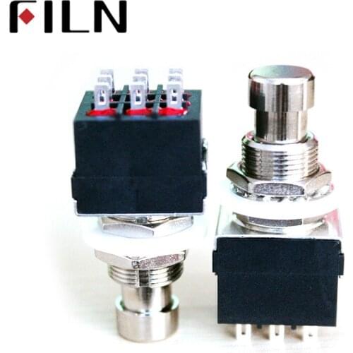 9pin 3pdt latching guitar switch Guitar Effects Pedal Box Stomp Foot True Bypass