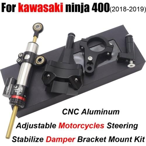 CNC Aluminum Motorcycle Accessories Damper Steering Stabilize Safety Control For kawasaki Ninja400 ninja 400 Z400 ZX-4R ZX4R