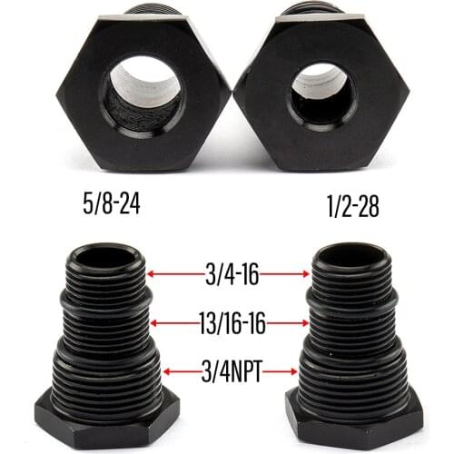 Aluminum alloy 1/2-28 to 3/4-16 13/16-16 3/4NPT And 5/8-24 to 3/4-16 13/16-16 3/4NPT Automotive Threaded Oil Filter Adapter