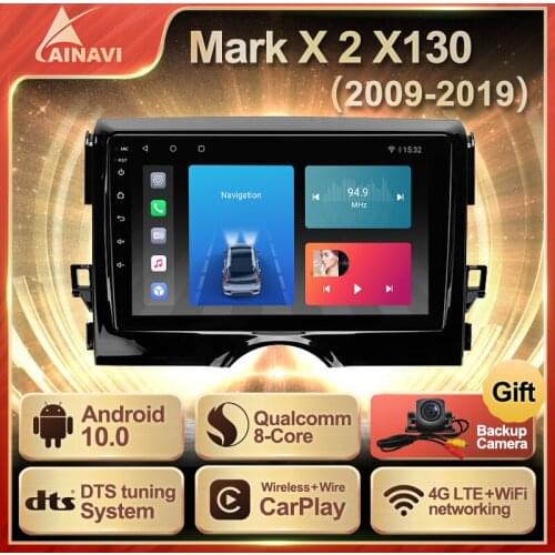 Car Radio Android 10 QLED For Toyota MarkX2 2009-2019 Stereo Multimedia Video Player Head Unit Navigation DSP Carplay No 2din
