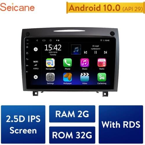 Seicane 9 inch Android 10.0 2+32G Car Radio GPS Navigation For BENZ SLK 2004 2005-2012 2 din Video Player 2din 2.5D IPS Screen