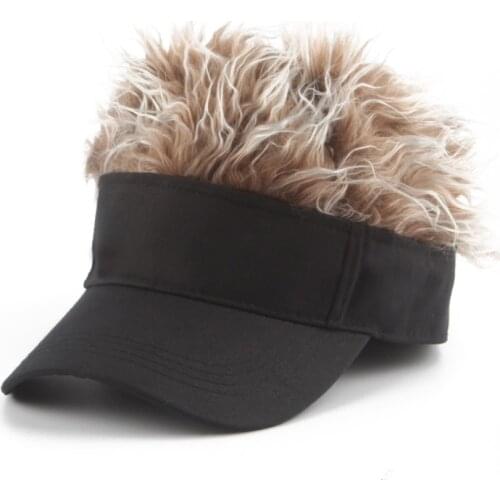 2019 New Fashion Streetwear Baseball Caps With Hair Mens Women Hip Hop Snapback Funny Baseball Cap