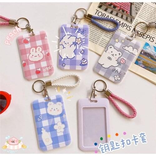 Cover Case Cute Retractable Child Bus Card Business Card Holder Card Bank