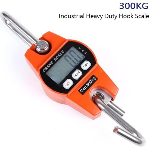 300kg Mini LCD Digital Portable Industrial Electronic Heavy Duty Weight Hook Crane Hanging Scale Kitchen Weight Scale