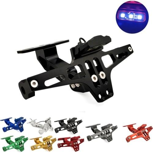 Motorcycle Adjustable Angle License Plate Holder Bracket CNC Aluminum For Yamaha YZF R1 XJR FJR 1300 FZ1 FAZER YZF R 3 25 6