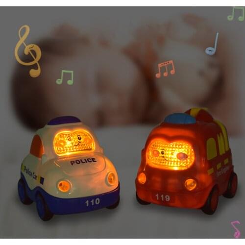 Baby Toy Car Children Inertia Car Boy Toy Fire Truck Ambulance Taxi with Sound And Light Effect ABS Plastic For Kids Gift