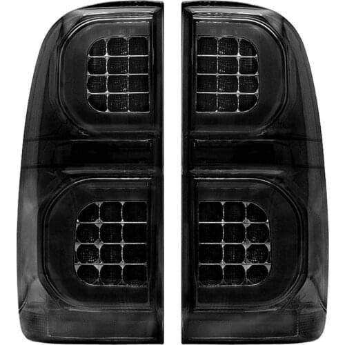 Smoke Led Tail Light For Toyota Hilux Vigo KUN26 SR SR5 Workmate 2008 -2012 Taillight Rear Reverse Brake Light Fog Lamp Drl