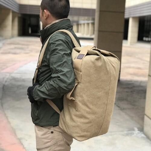 Canvas bag, double shoulder bag, new mens backpack Mens Outdoor Sports Packages bookbag Travel bag