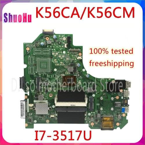 KEFU K56CA For ASUS S550CA K56CM K56CA Laptop Motherboard I7-3517U CPU GM K56CA Motherboard with original Test