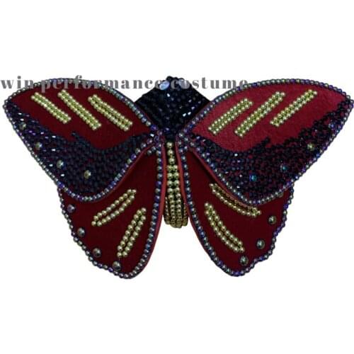 2021 Fashion Sparkly Mask Butterfly Modelling Wing Style Costume Rhinestones Elastic Reusable Face Mask Decoration Jewelry Mask