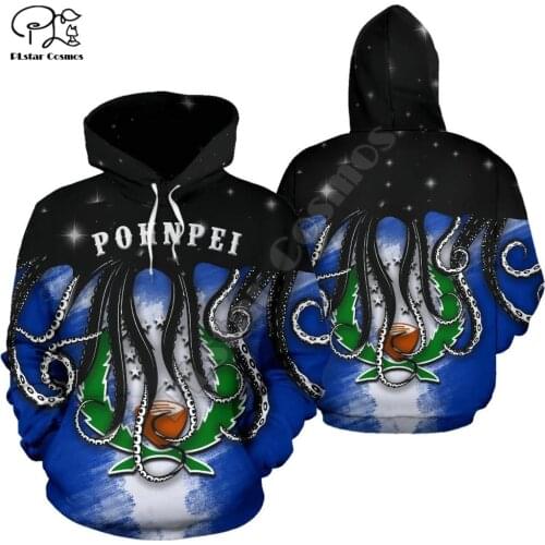 NewFashion Island Country Flag Pohnpei Polynesian Culture Retro Tattoo Tracksuit Men/Women Pullover Harajuku 3DPrint Hoodies A20