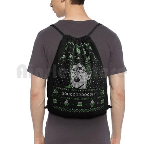 Omg! Backpack Drawstring Bags Gym Bag Waterproof Goblins Troll Bad Movies So Bad Its Good Movies Ugly Sweater Christmas