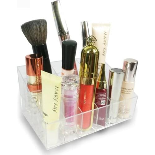 24 Grid Acrylic Transparent Make Up Organizer Holder Lipstick Case Makeup Storage Cosmetic Box Case Display Stand