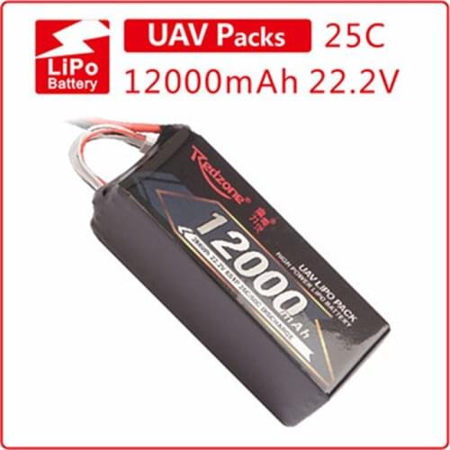RedZone Lipo 25C 12000mAh 22.2V R&F battery aerial camera battery plant protection battery