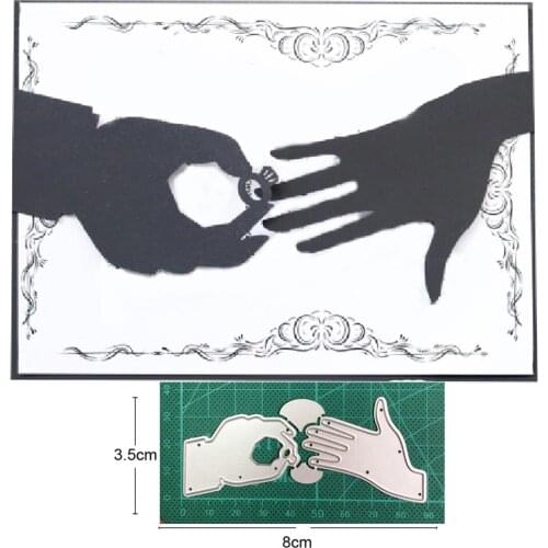 Craft metal cutting dies cut die mold Love gesture decoration Scrapbook dies paper craft knife mould blade punch stencils dies