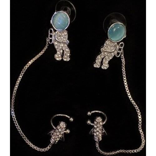 Astronaut Ear Bone Clamp Astronaut Earrings