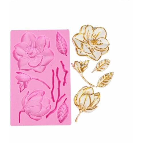 Flower Leaf Lace Silicone Fondant Chocolate Resin Sugarcraft Mold For Pastry Cup Cake Decorating Kitchen Tool