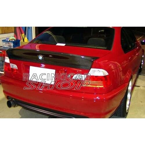 CSL Real Carbon Fiber Trunk Spoiler Lip Wing Fit For BMW E46 M3 328i 330i Sedan 4-Door 1999-2005 B012